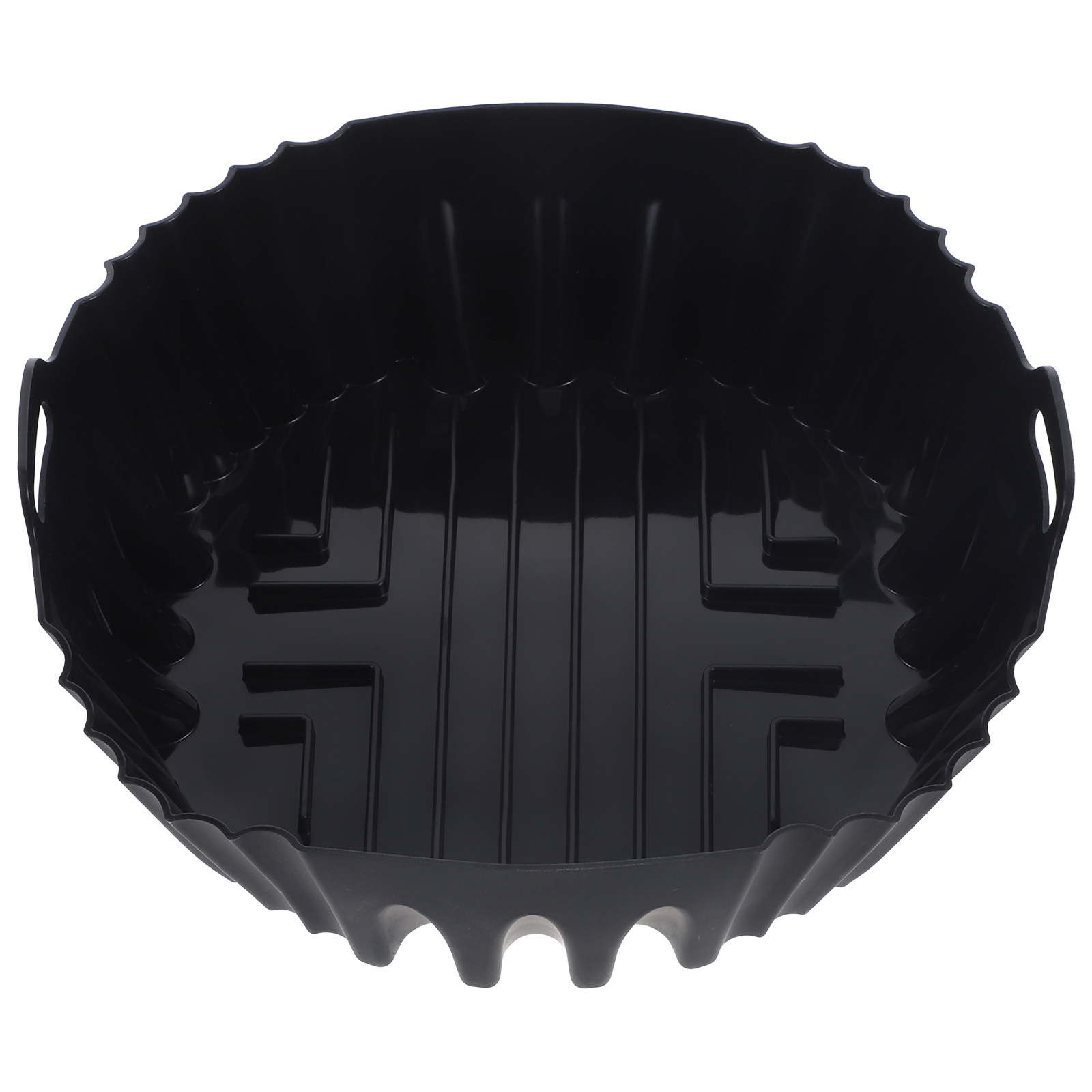 Air Fryer Silicone Pot Liner - エアフライヤー用シリコン製鍋敷き、二重ハンドル付き、焦げ付き防止、耐熱性、再利用可能、バスケット保護カバー、ベーキングトレイ用アクセサリー