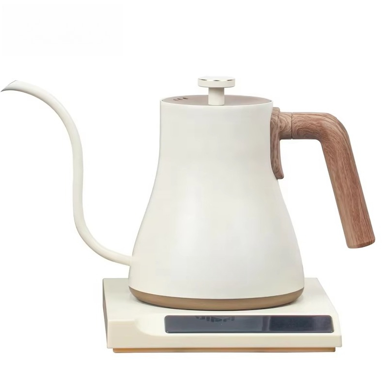 Electric Kettle Temperature Control - ステンレス製電気ケトル。温度調節機能と保温機能付きの小型グースネック式コーヒーポット兼ティーポット。