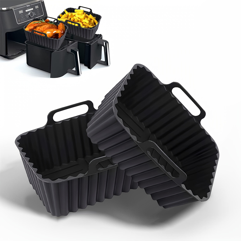 エアフライヤー用シリコン製鍋2個セット。耐熱性があり、オーブ - Air Fryer Silicone Pot Liner のレビューと価格