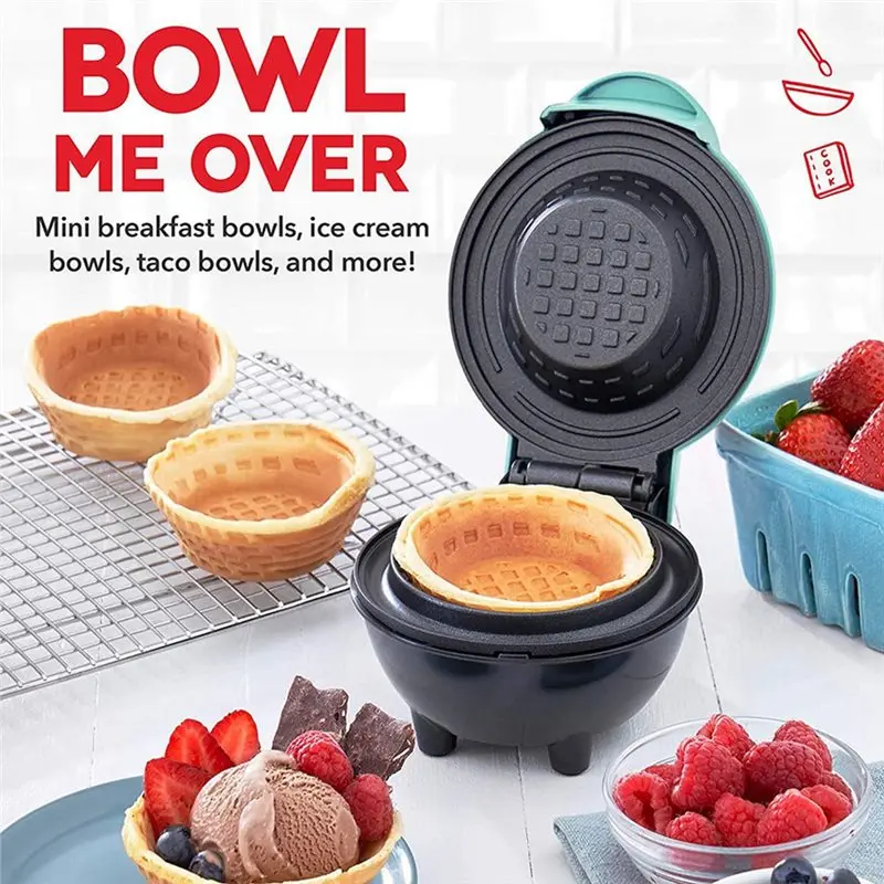 家庭用キッチン向けワッフルメーカー、ミニワッフル、ボウル型ワ - Mini Waffle Maker Machine のレビューと価格